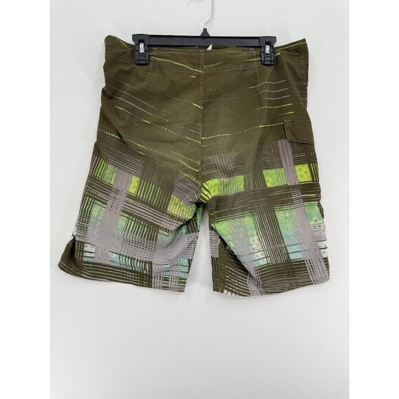 Oakley Board Shorts Mens 32 12" Cross Hatch AOP Beach Swim Trunks - Picture 2 of 6